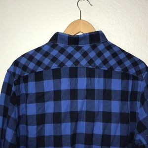 Old Navy Blue Buffalo Check Flannel Shirt - L